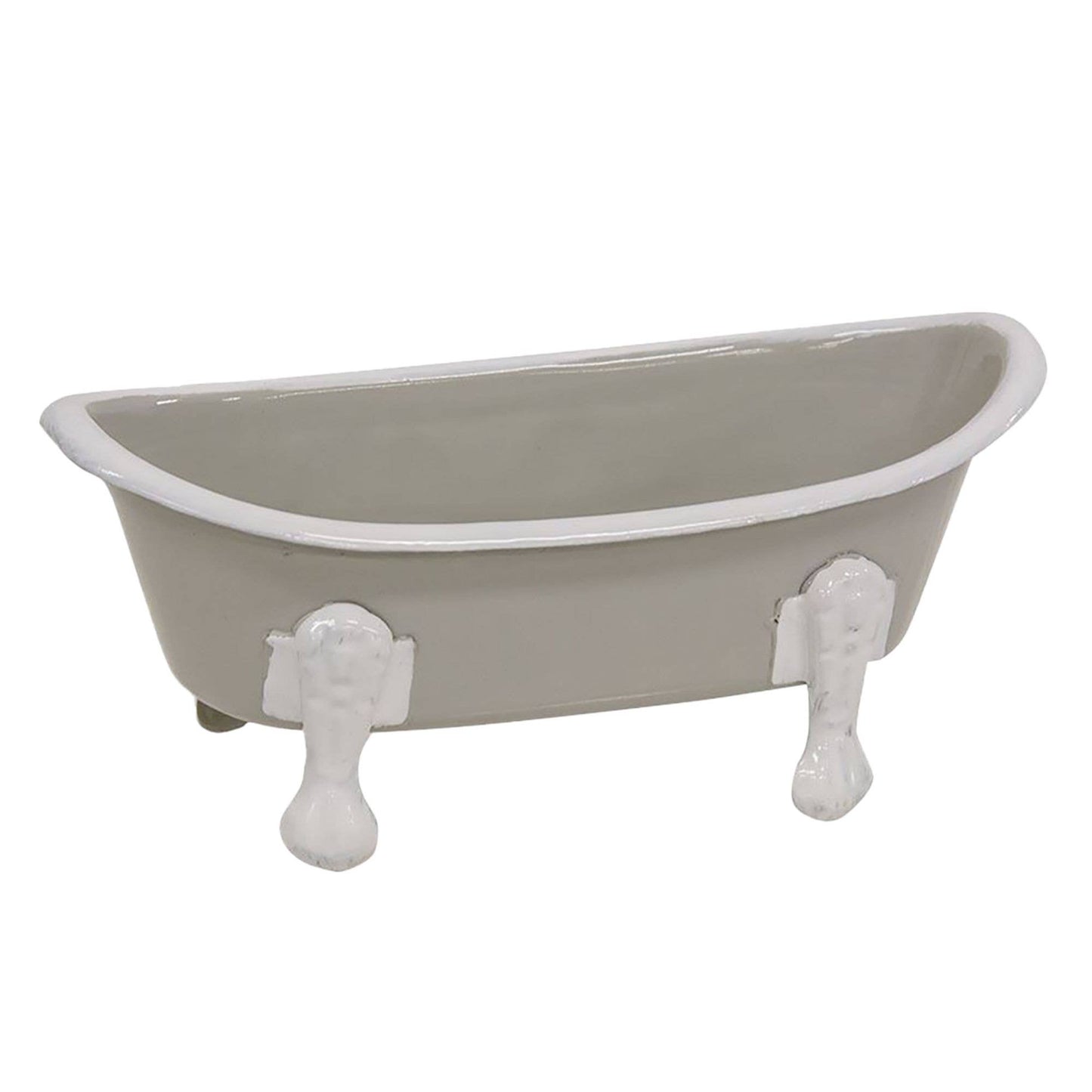 Light Gray Iron Bathtub Soap Dish