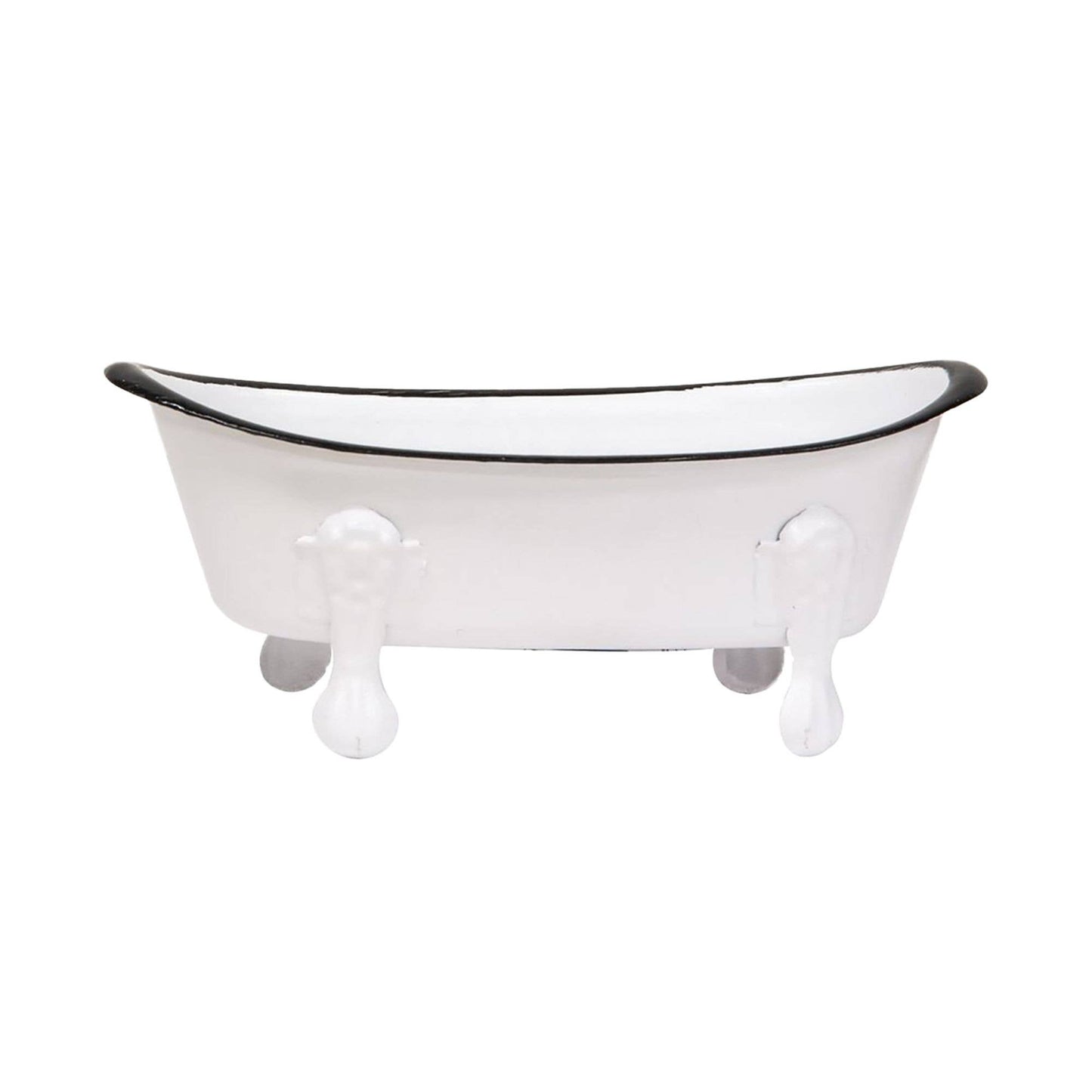 White Iron Bathtub Soap Dish..
