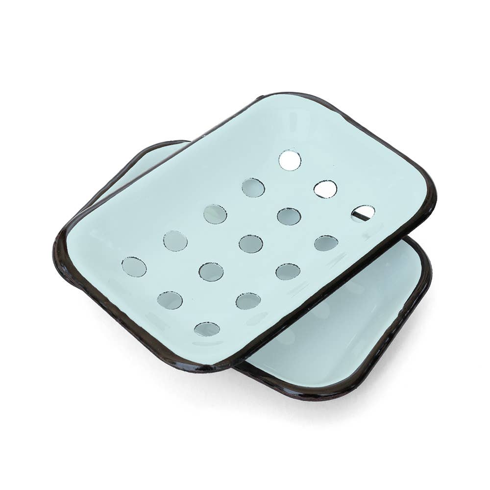 Farmhouse Blue/Aqua Metal Soap Dish