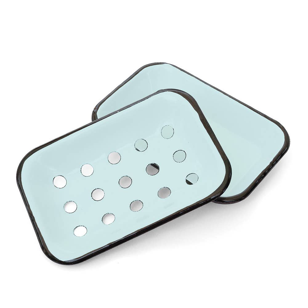 Farmhouse Blue/Aqua Metal Soap Dish