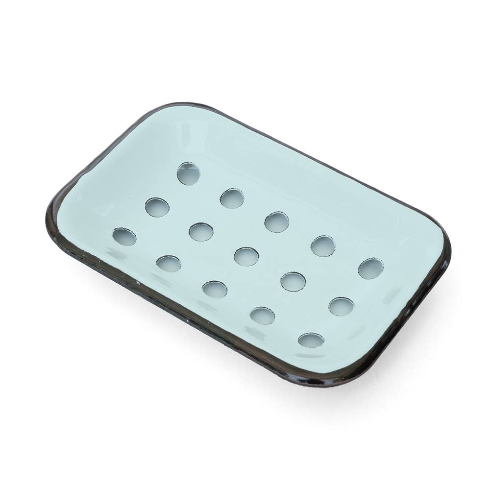 Farmhouse Blue/Aqua Metal Soap Dish