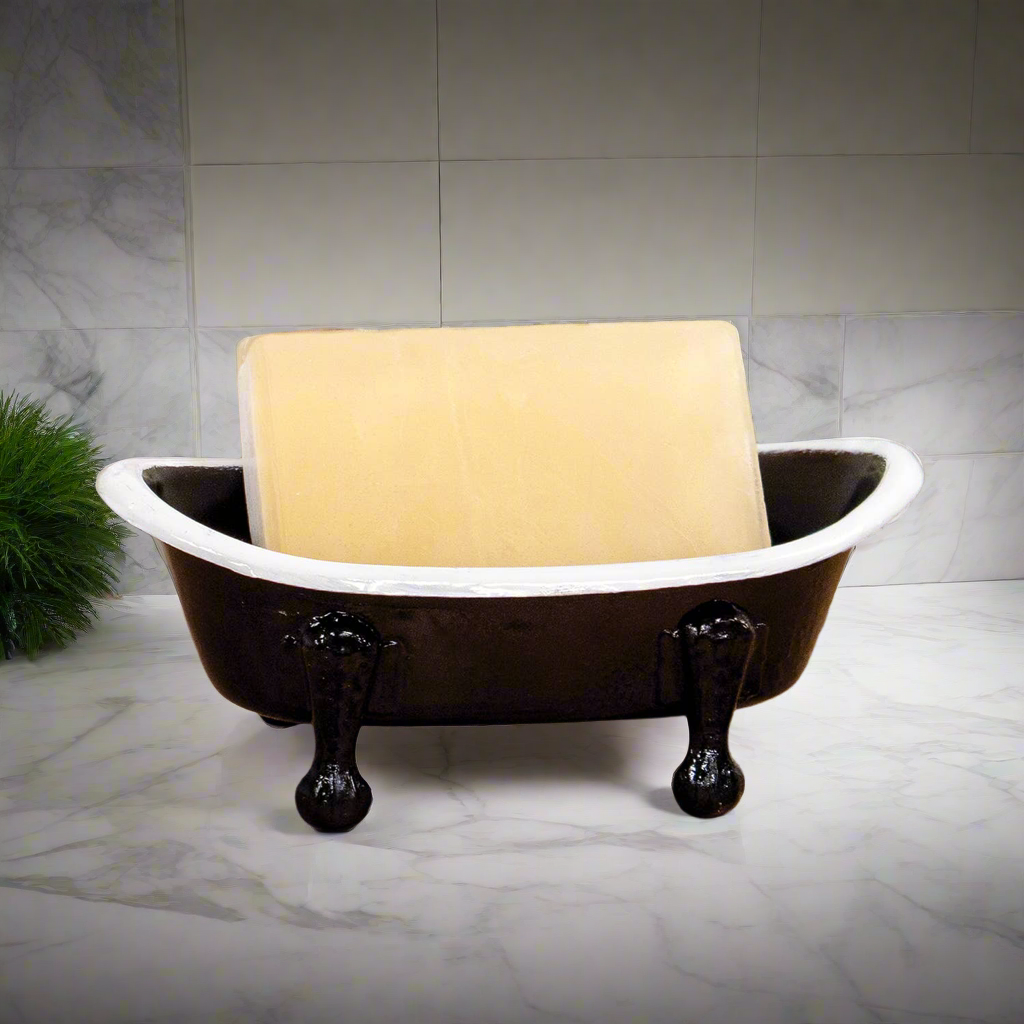 Black & White Iron Bathtub Soap Dish