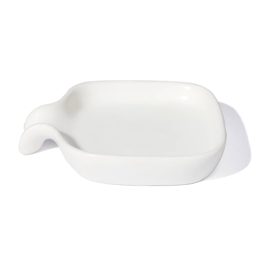 White Drip Ceramic Soap Dish - Jo’s Vintage Werks