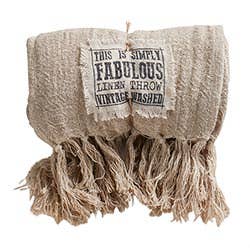 Natural Linen Throw - Jo’s Vintage Werks