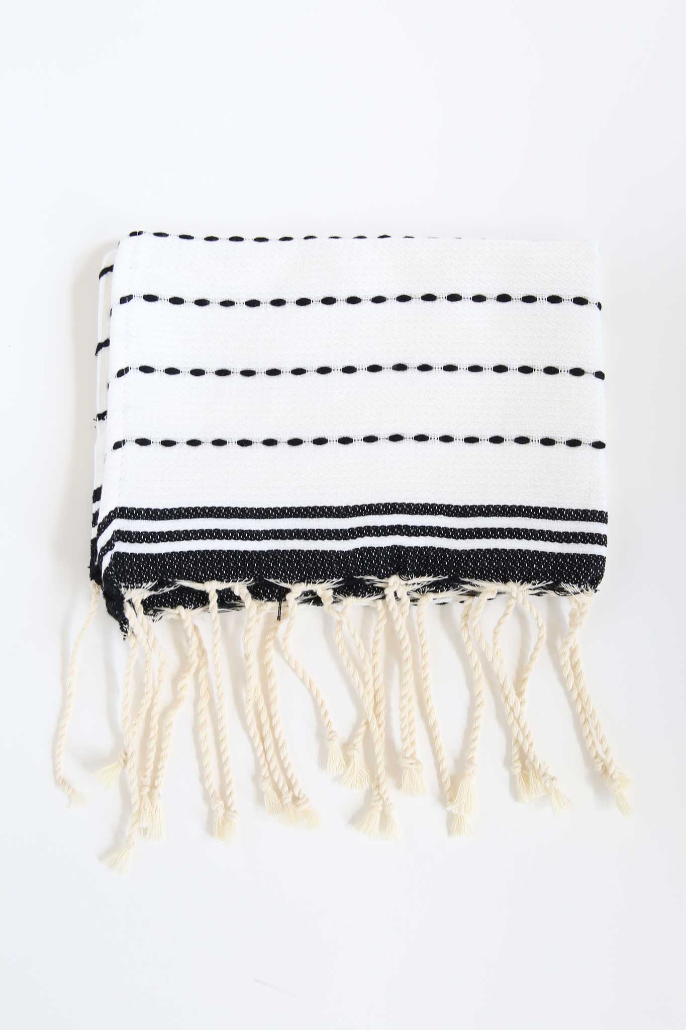 Hand Towel Bicolor Stitches - Jo’s Vintage Werks