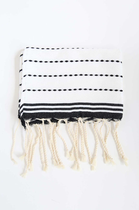 Hand Towel Bicolor Stitches - Jo’s Vintage Werks