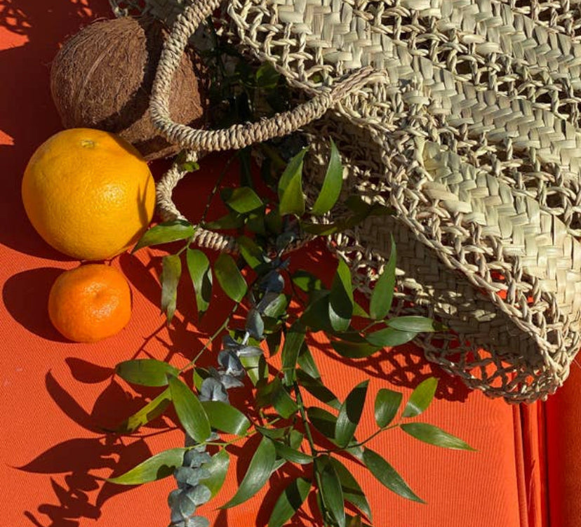 Straw Beach Basket Multi Band Lace - Jo’s Vintage Werks