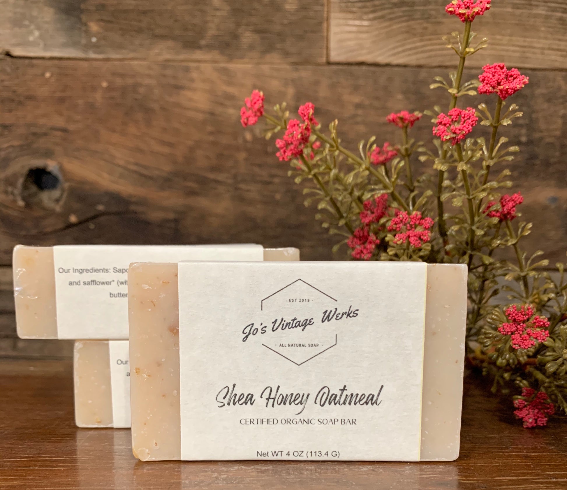 Shea Honey Oatmeal Soap Bar - Jo’s Vintage Werks