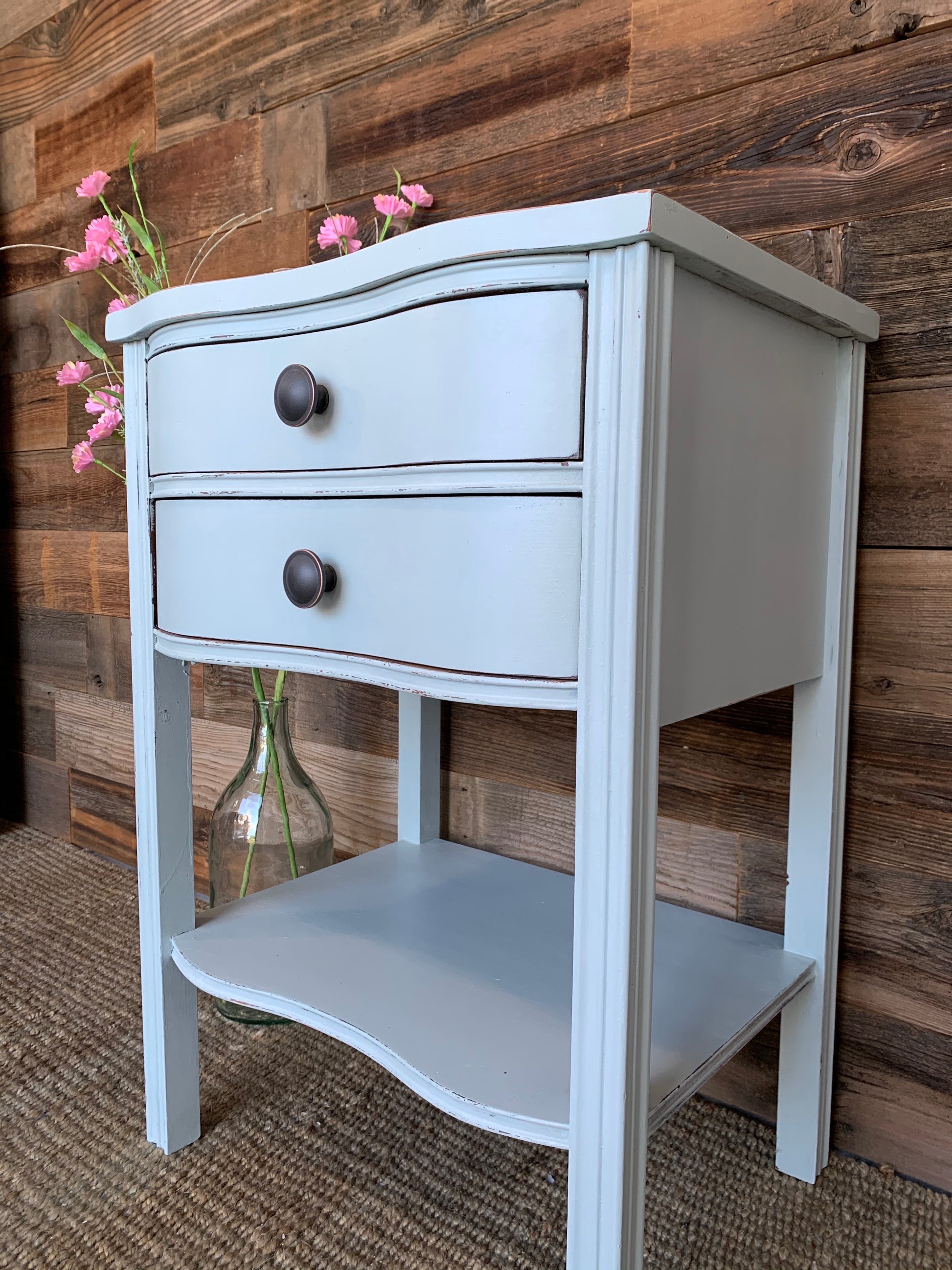 Vintage Side table with 2 Drawers - Jo’s Vintage Werks