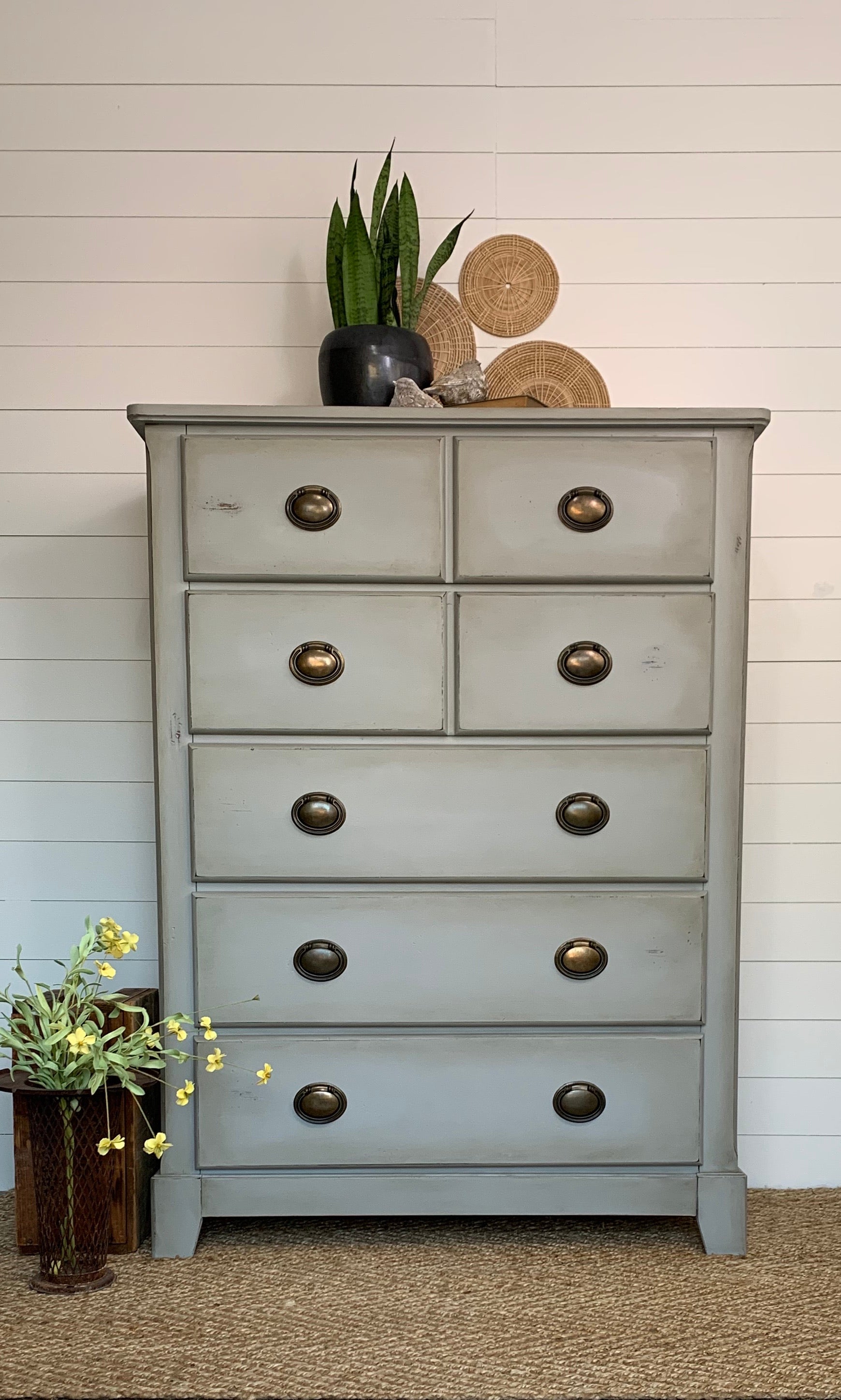 Vintage Wood Dresser with 5 Drawers - Jo’s Vintage Werks