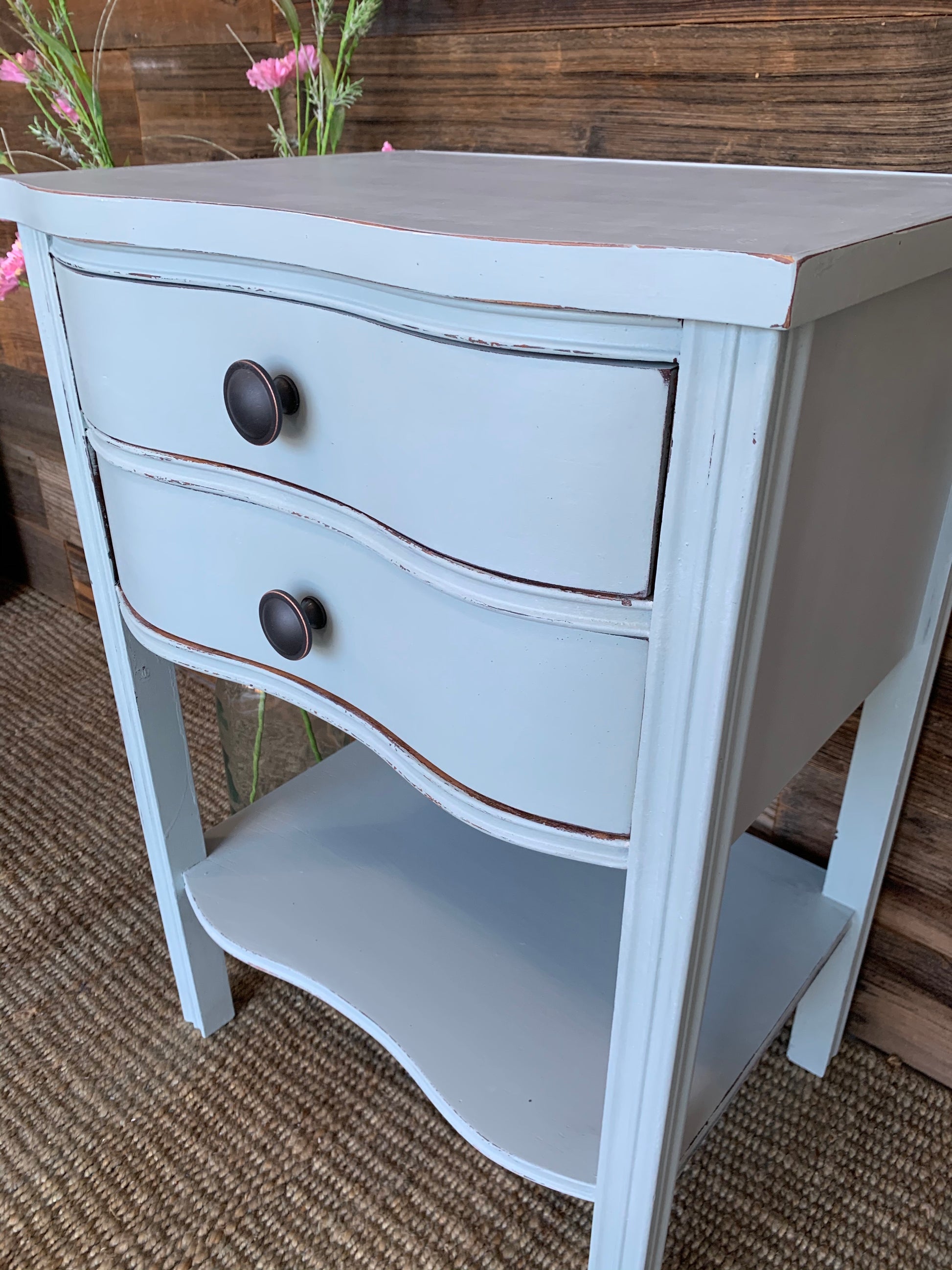 Vintage Side table with 2 Drawers - Jo’s Vintage Werks