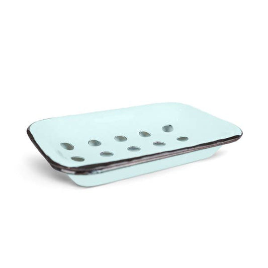 Farmhouse Blue/Aqua Metal Soap Dish