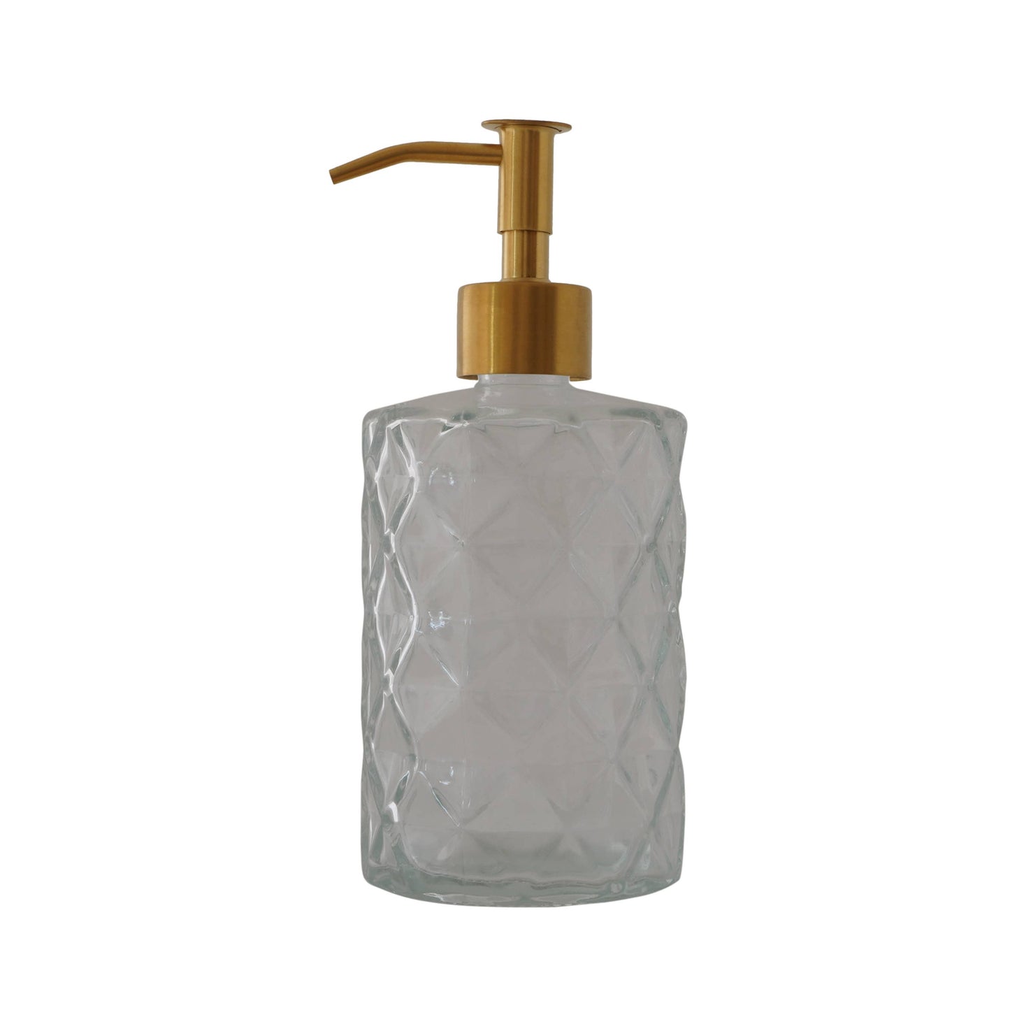 Slim Pump Diamond Pattern Glass Liquid Soap Dispenser: Matte Black / Oil Rubbed Bronze - Jo’s Vintage Werks