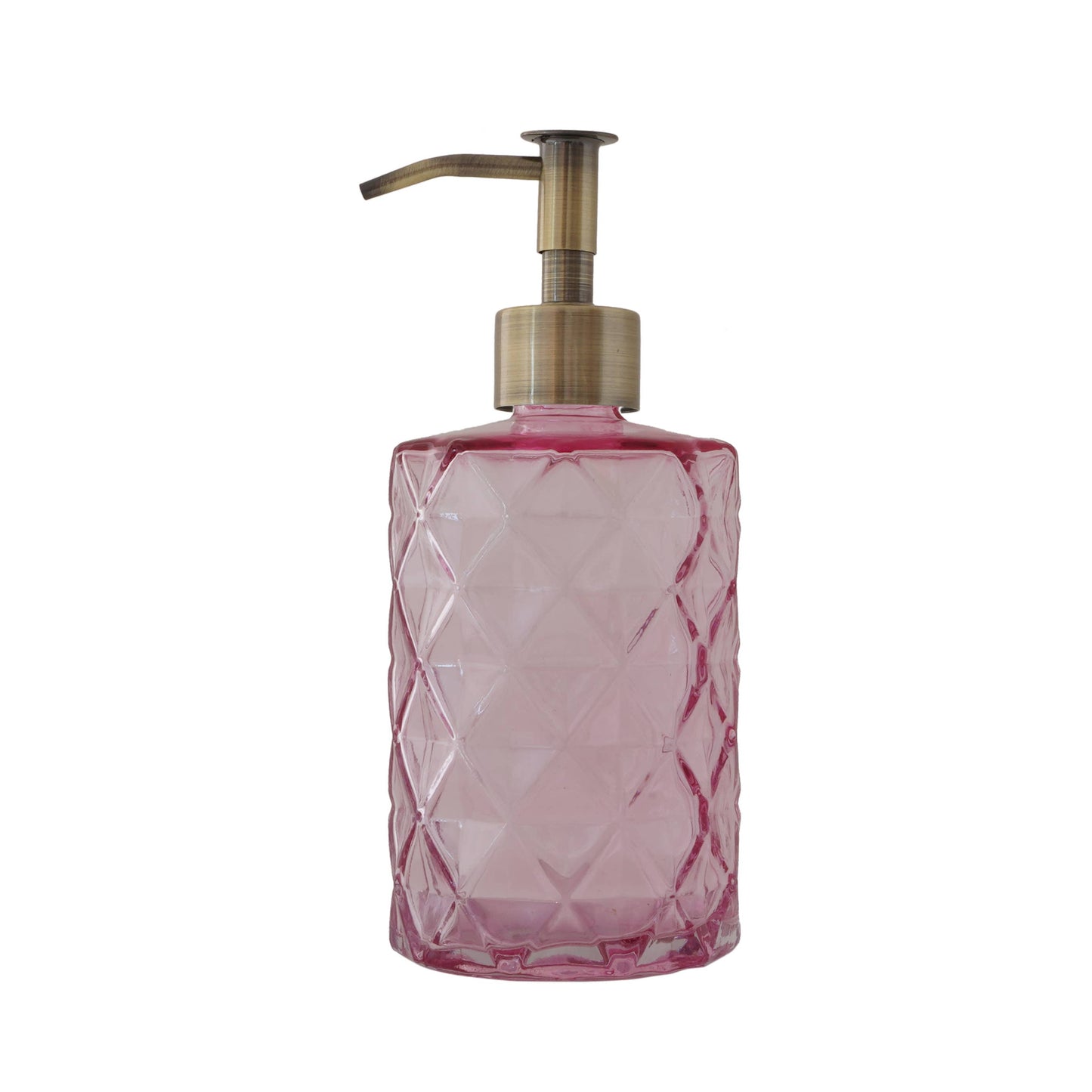 Slim Pump Diamond Pattern Glass Liquid Soap Dispenser: Matte Black / Oil Rubbed Bronze - Jo’s Vintage Werks