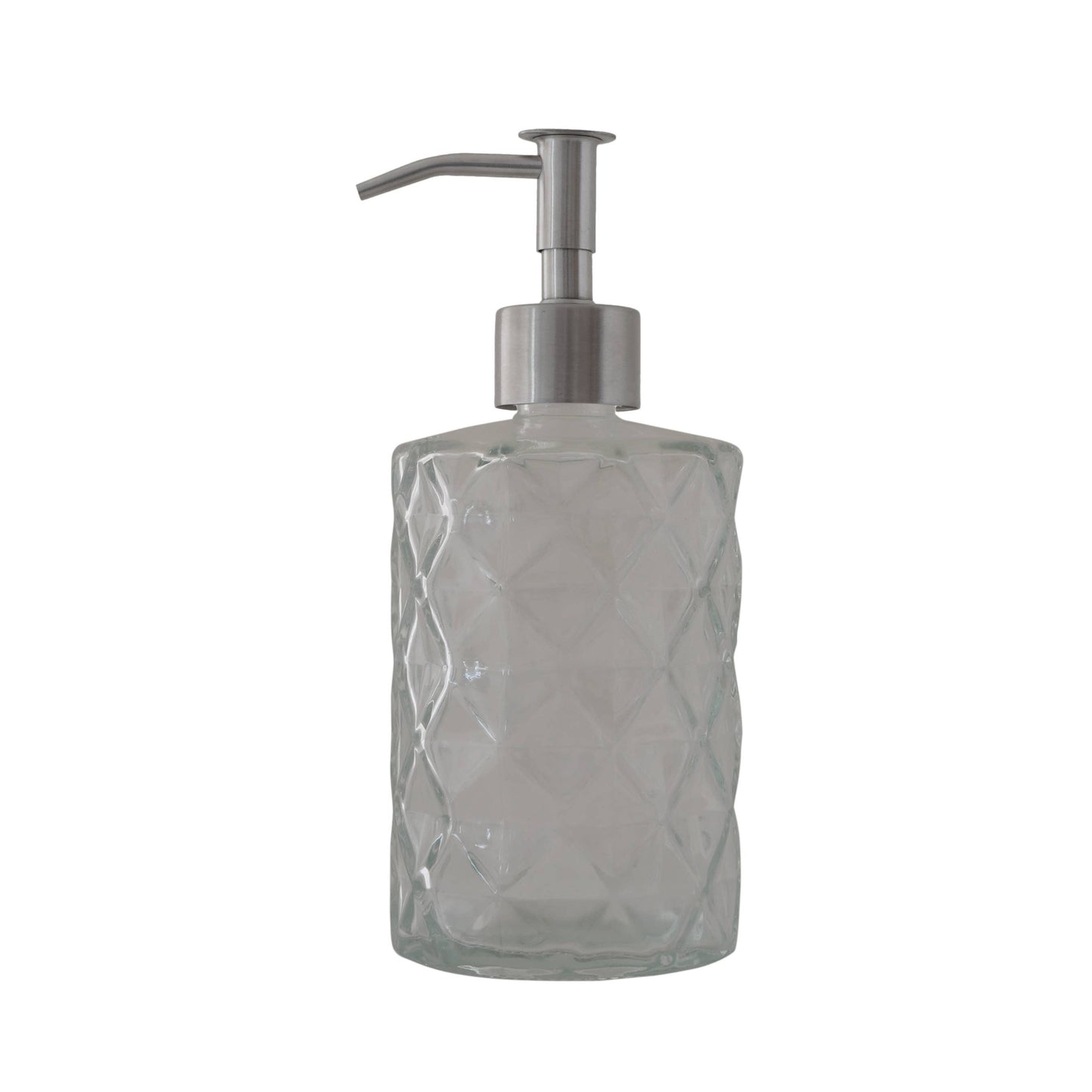 Slim Pump Diamond Pattern Glass Liquid Soap Dispenser: Matte Black / Oil Rubbed Bronze - Jo’s Vintage Werks