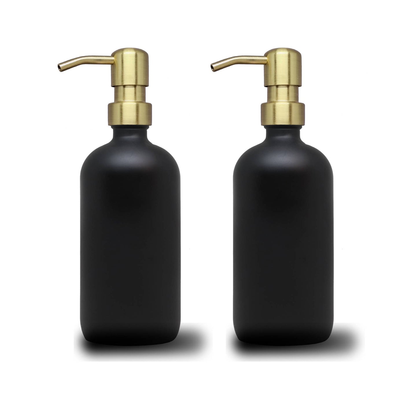 2 Pack - 16oz Matte Black Glass Liquid Soap Dispenser: Matte Black - Jo’s Vintage Werks