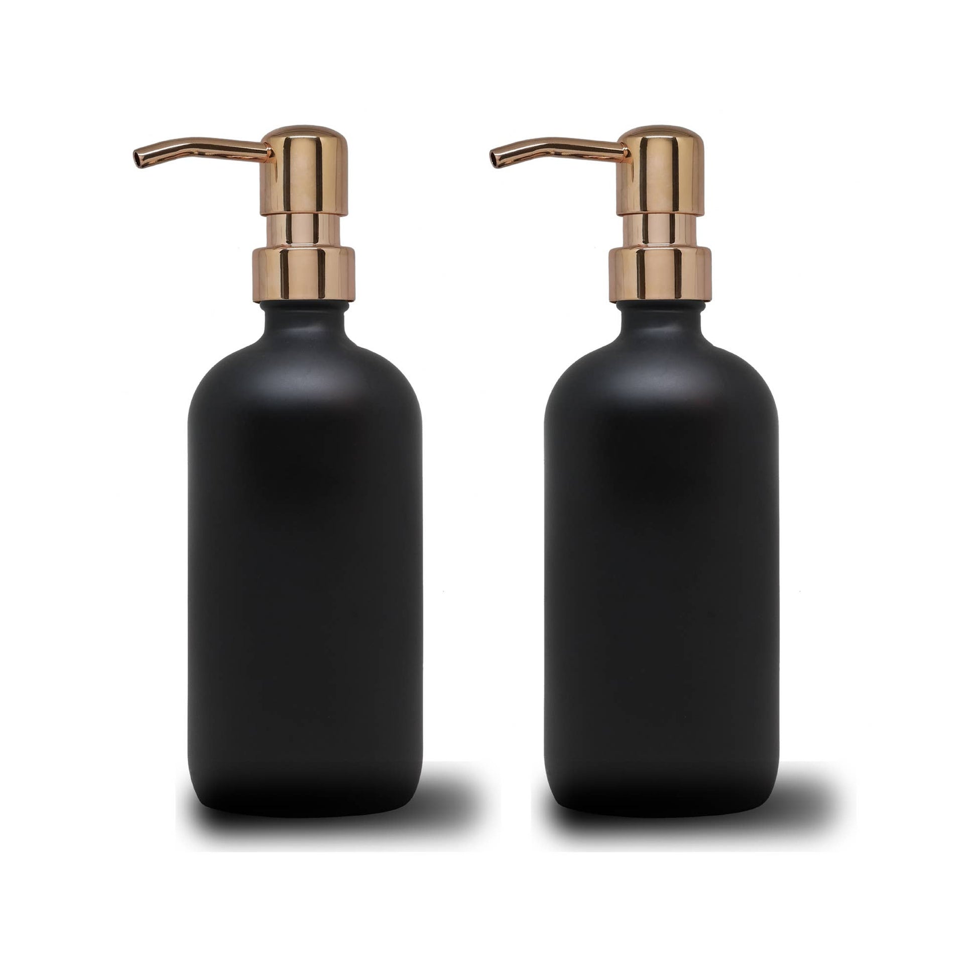 2 Pack - 16oz Matte Black Glass Liquid Soap Dispenser: Matte Black - Jo’s Vintage Werks