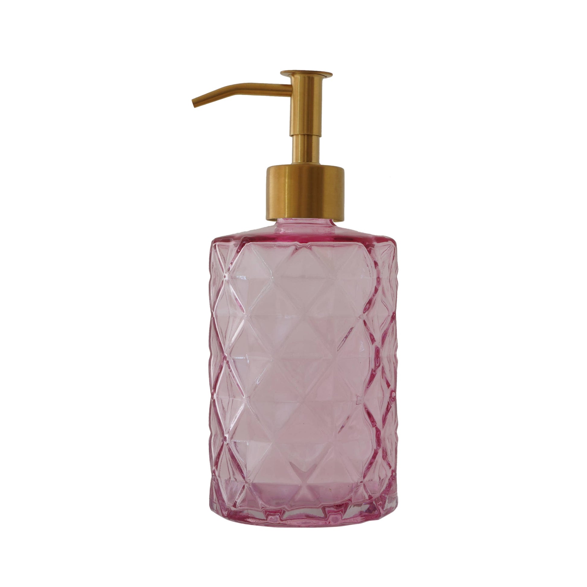 Slim Pump Diamond Pattern Glass Liquid Soap Dispenser: Matte Black / Oil Rubbed Bronze - Jo’s Vintage Werks