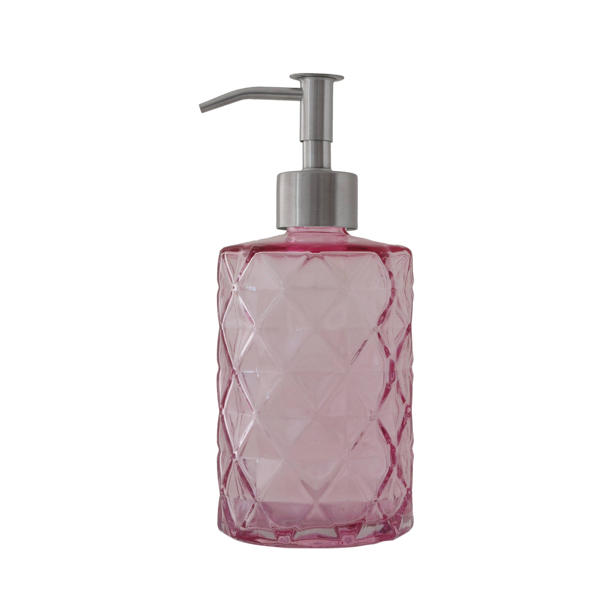 Slim Pump Diamond Pattern Glass Liquid Soap Dispenser: Matte Black / Oil Rubbed Bronze - Jo’s Vintage Werks