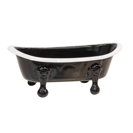 Black & White Iron Bathtub Soap Dish