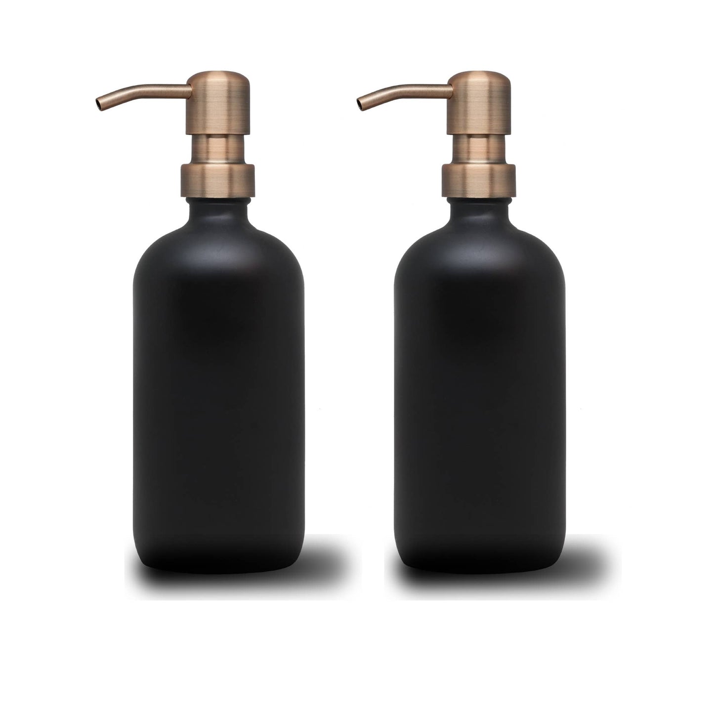 2 Pack - 16oz Matte Black Glass Liquid Soap Dispenser: Matte Black - Jo’s Vintage Werks