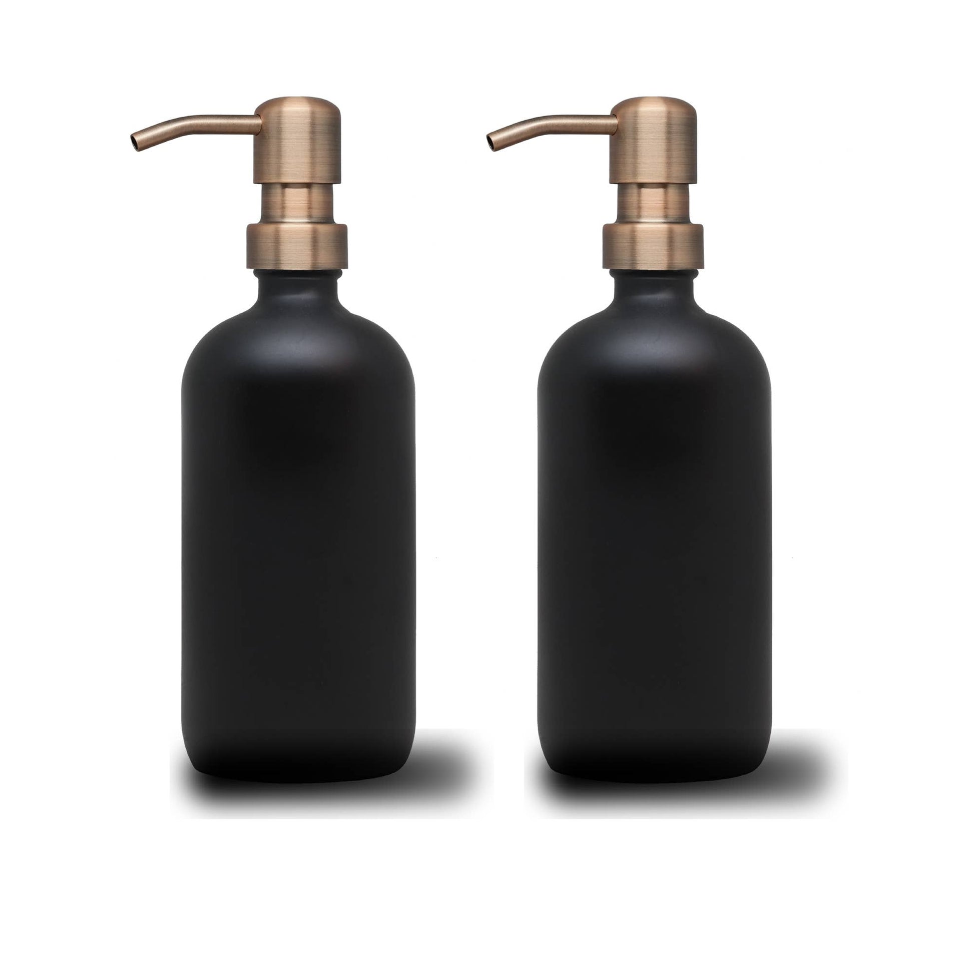 2 Pack - 16oz Matte Black Glass Liquid Soap Dispenser: Matte Black - Jo’s Vintage Werks