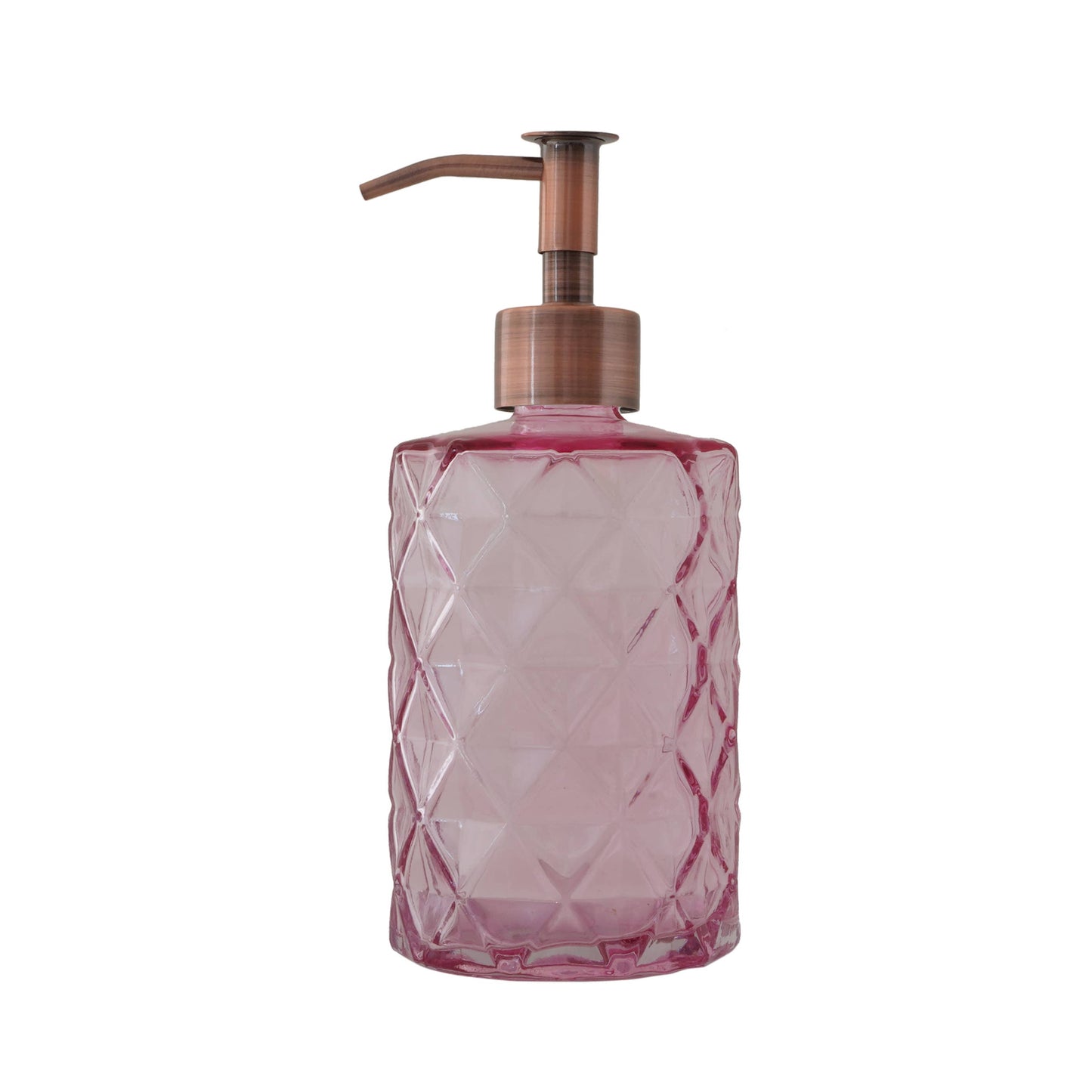 Slim Pump Diamond Pattern Glass Liquid Soap Dispenser: Matte Black / Oil Rubbed Bronze - Jo’s Vintage Werks