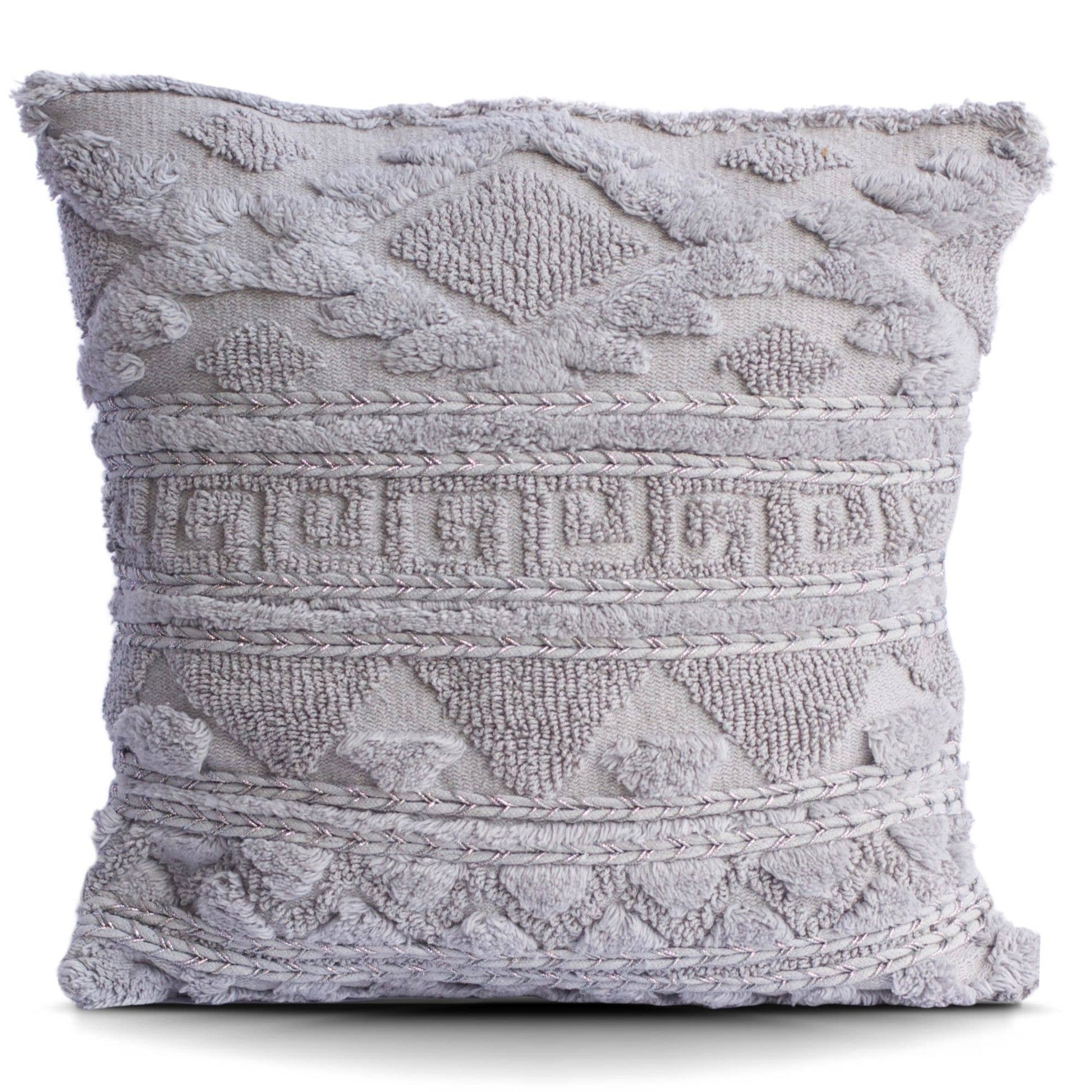 Greek Key Tufted Cotton Pillow - Jo’s Vintage Werks
