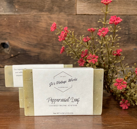 Peppermint Leaf Soap Bar - Jo’s Vintage Werks