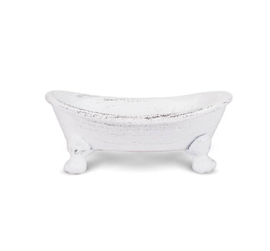 White Mini Iron Clawfoot Bathtub Soap Dish - Jo’s Vintage Werks