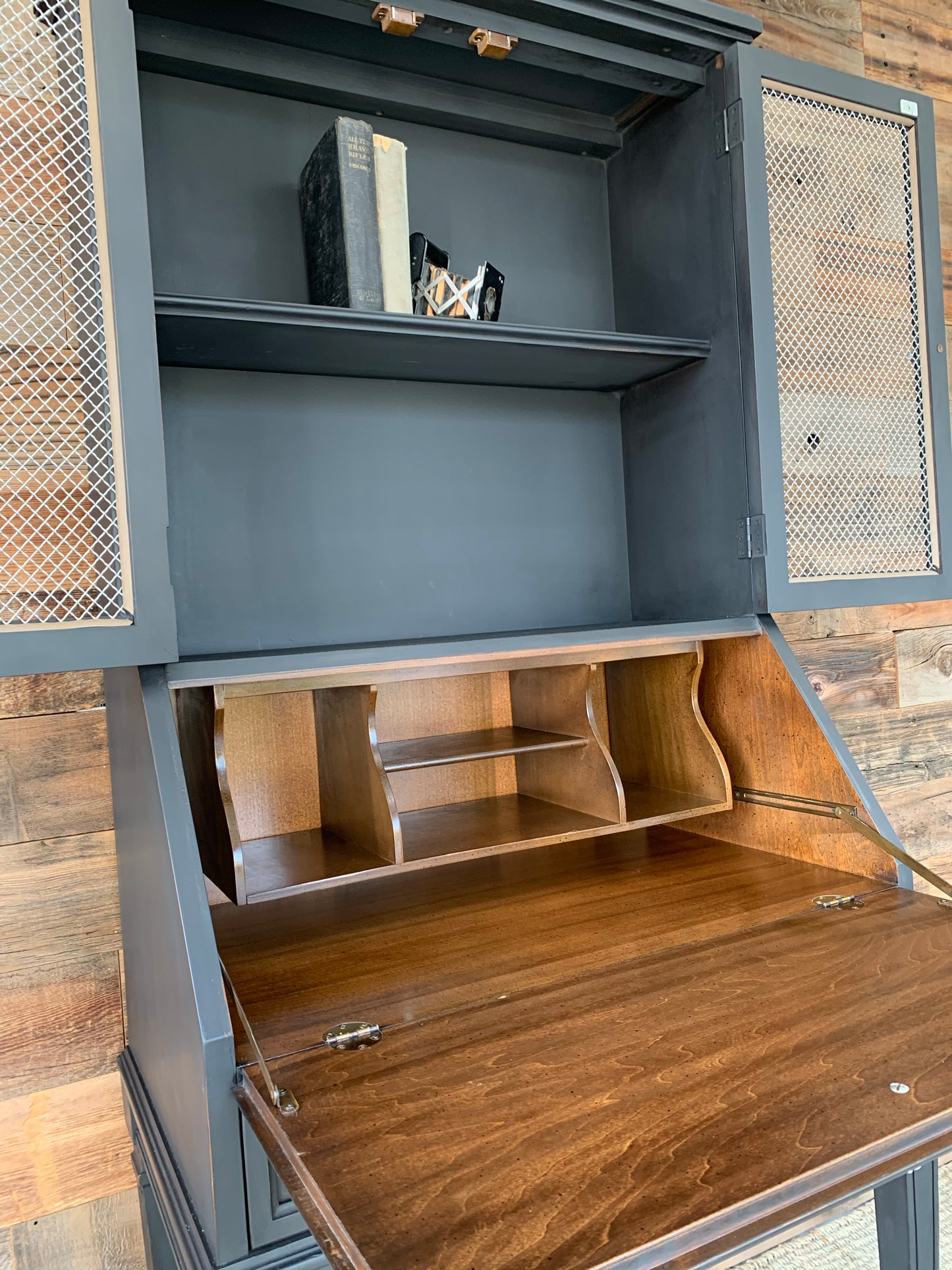 Vintage Secretary Desk with Cabinet - Jo’s Vintage Werks