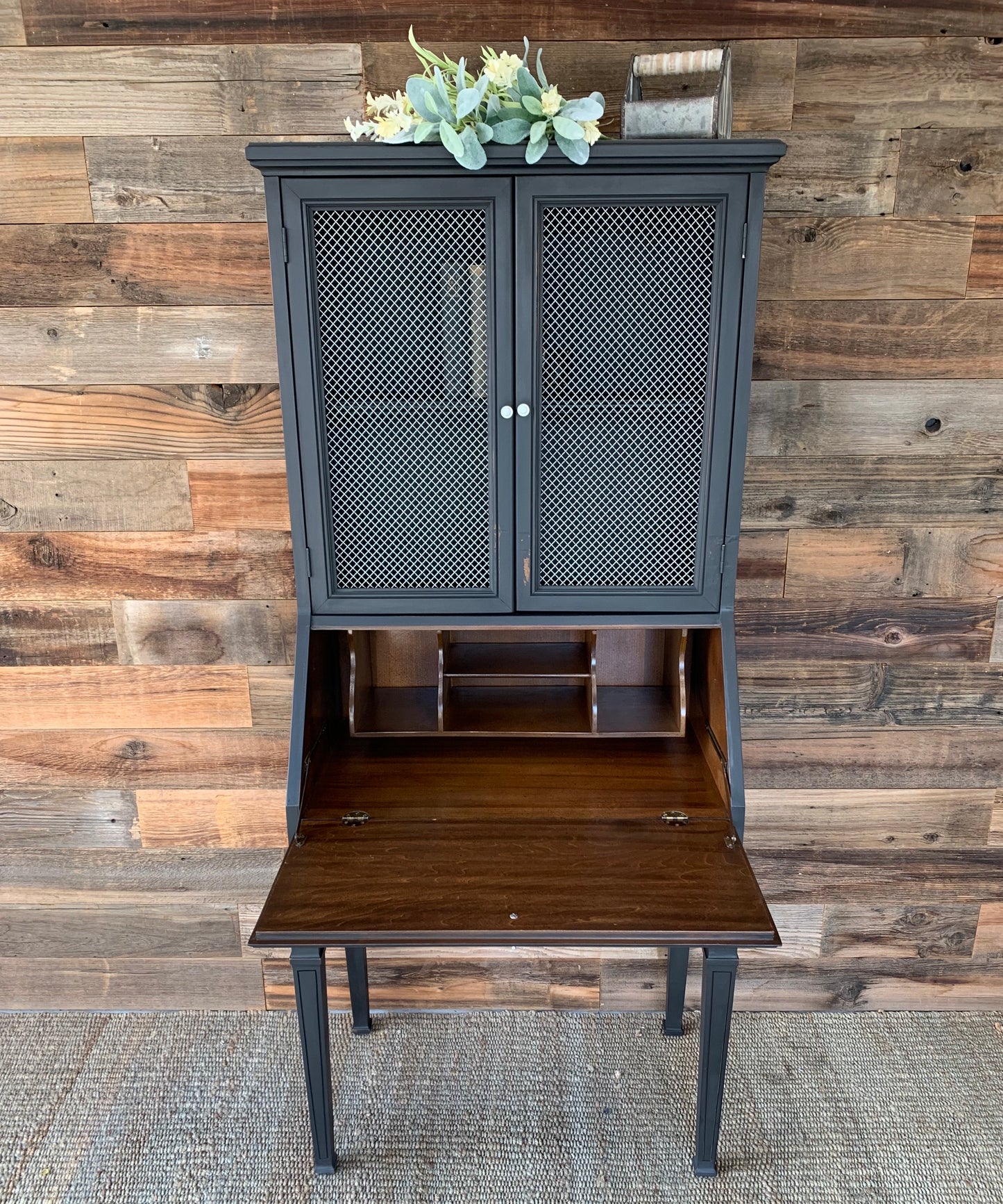 Vintage Secretary Desk with Cabinet - Jo’s Vintage Werks