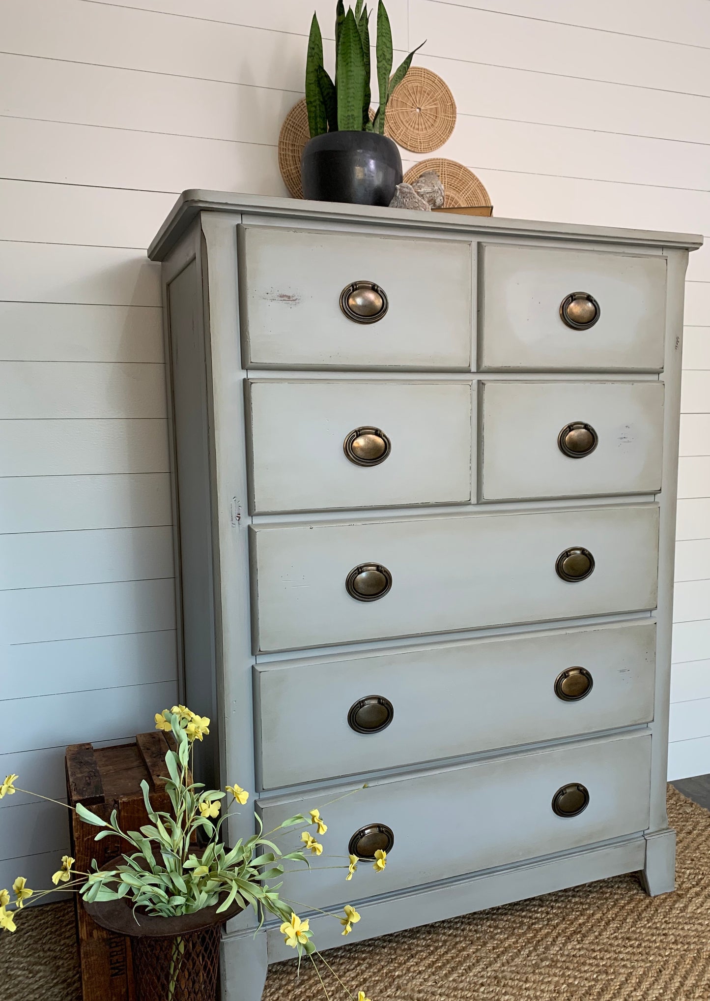 Vintage Wood Dresser with 5 Drawers - Jo’s Vintage Werks