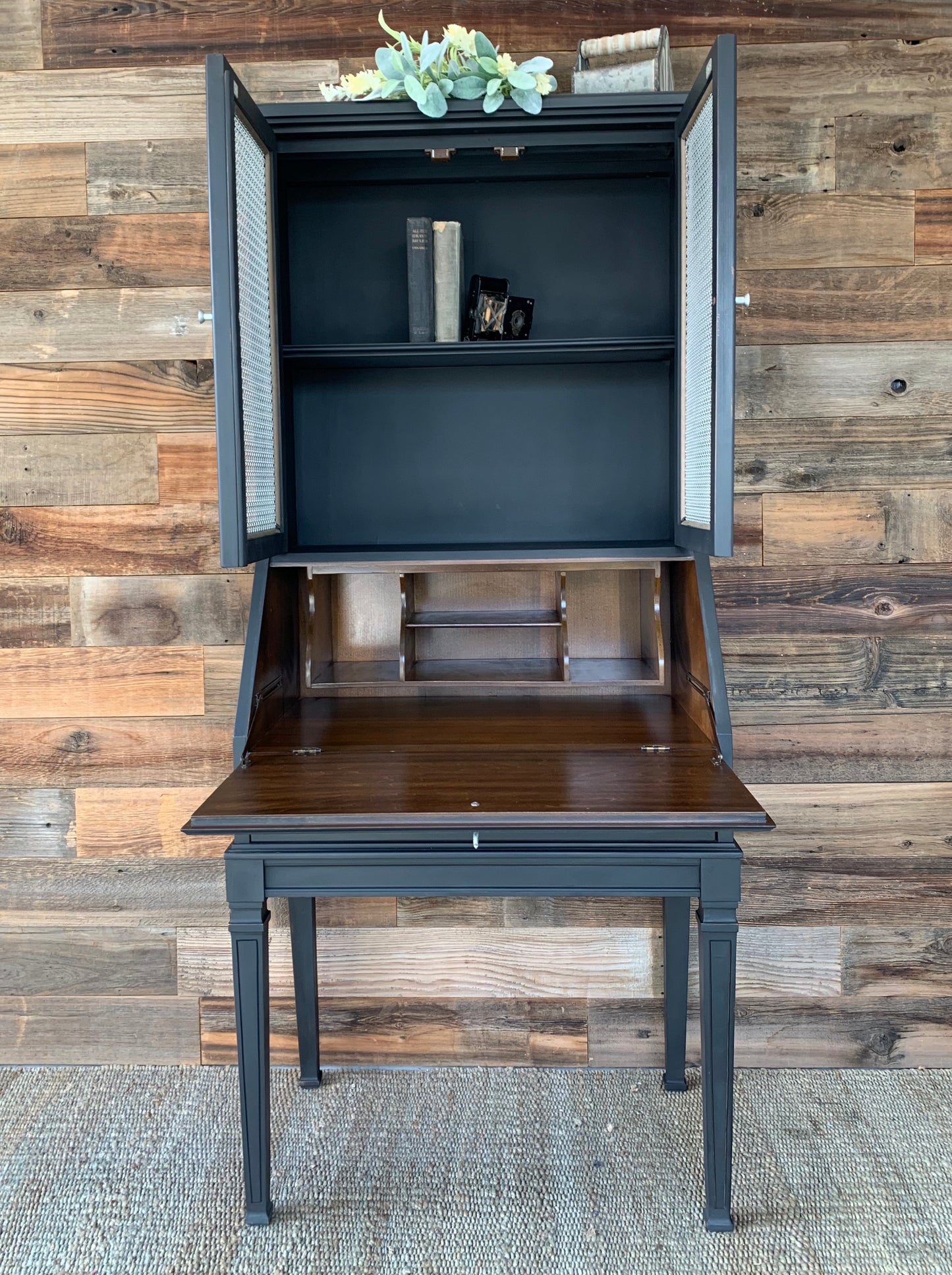 Vintage Secretary Desk with Cabinet - Jo’s Vintage Werks