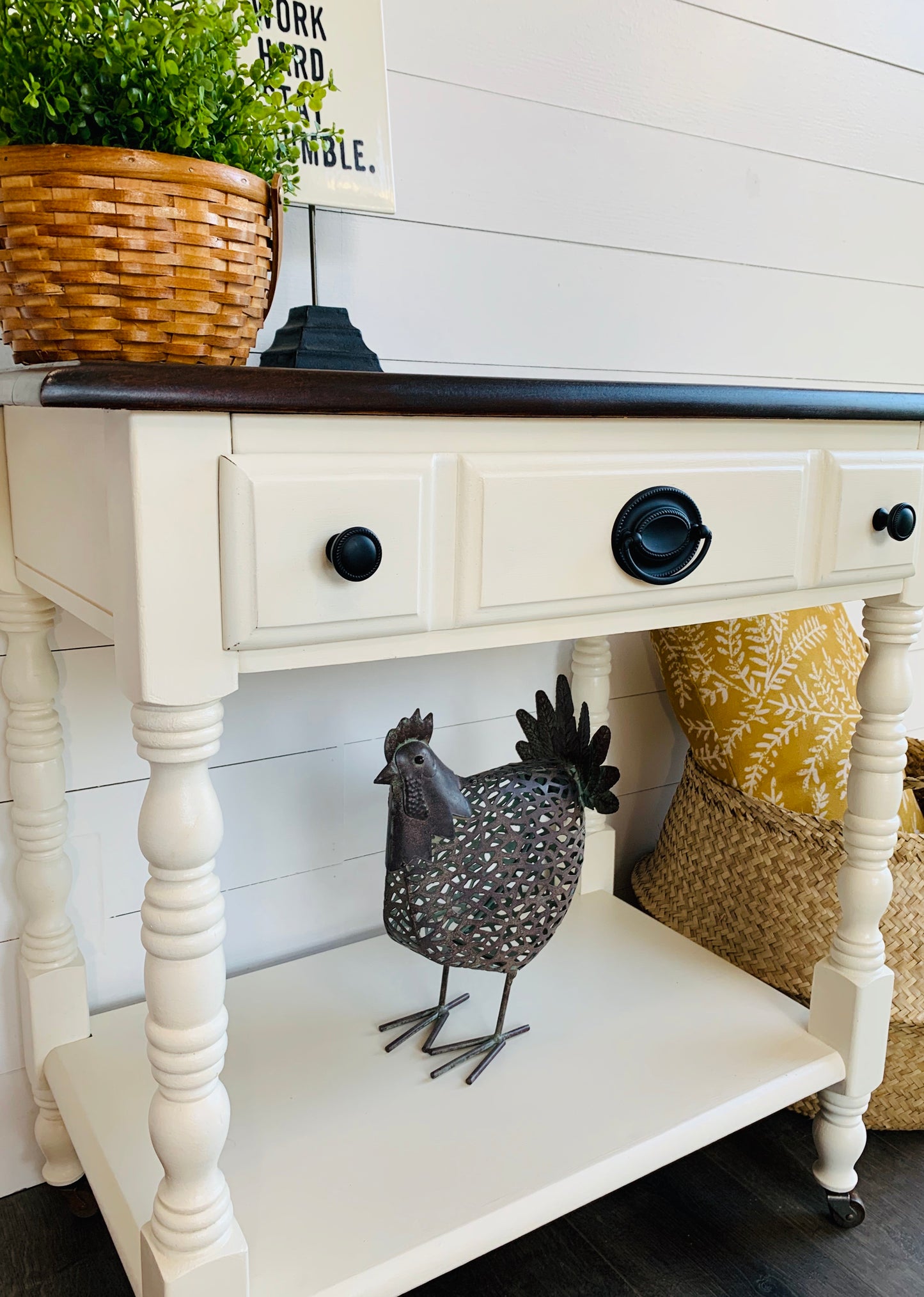 Farmhouse End Table with 1 Drawer - Jo’s Vintage Werks