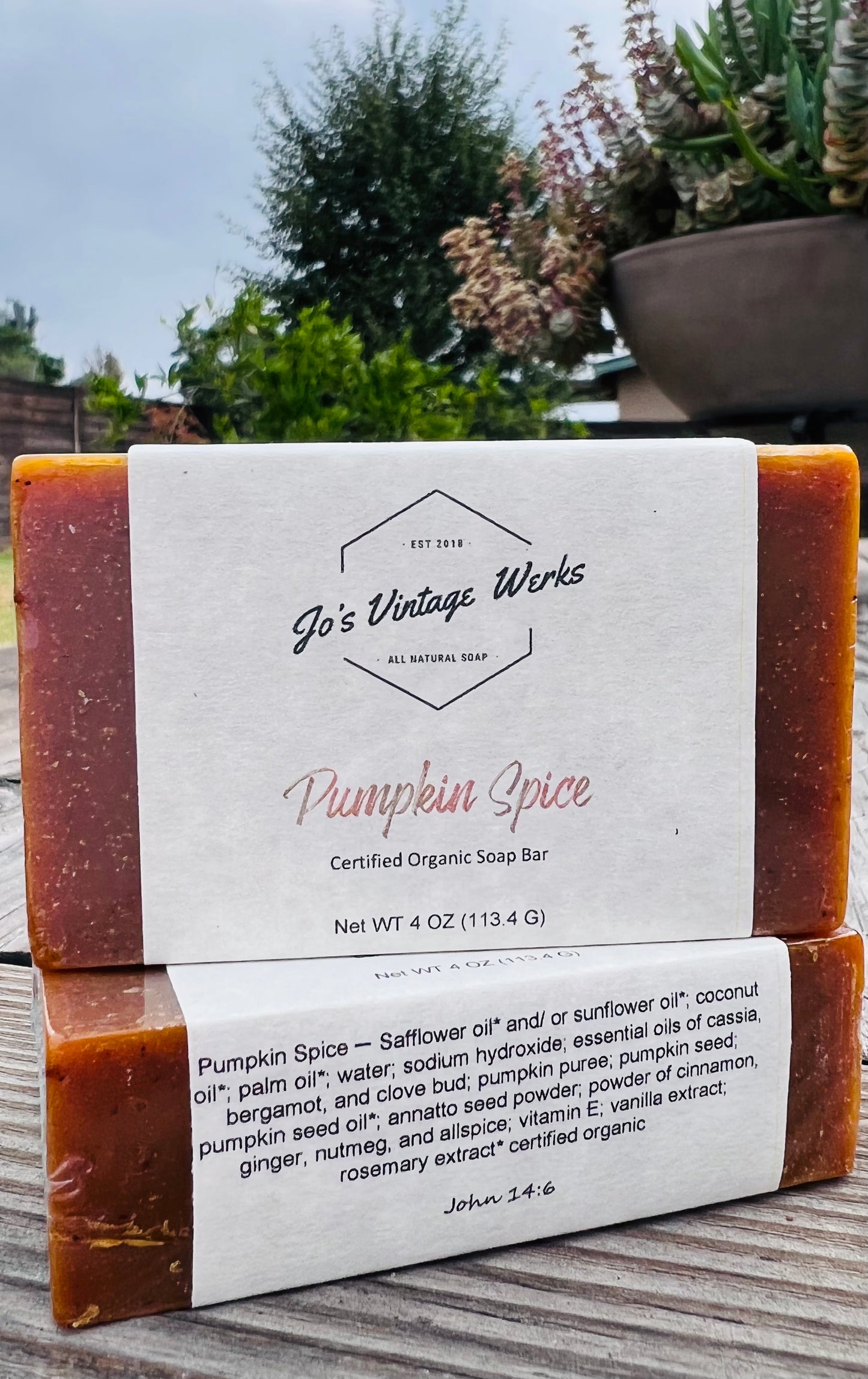 Pumpkin Spice Soap Bar - Jo’s Vintage Werks